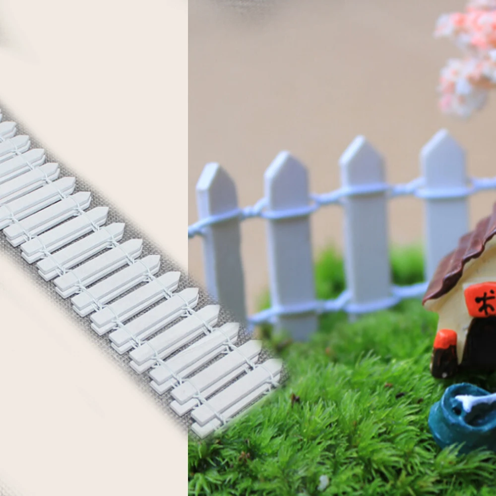 المشهد الصغير الأسوار البسيطة دمية المشهد الخشب الأسوار الديكور DIY حديقة محاكاة سياج مصغرة صغيرة الخشب سياج 90*5 سنتيمتر