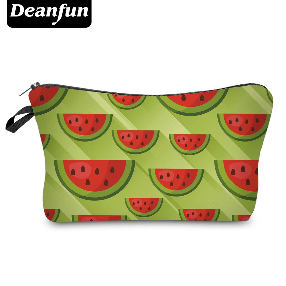 

Deanfun Cosmetic Bag 3D Printing Watermelon Green Zipper Polyester Organize Travel Women's Necessary Makeup Cute For Girls 50784