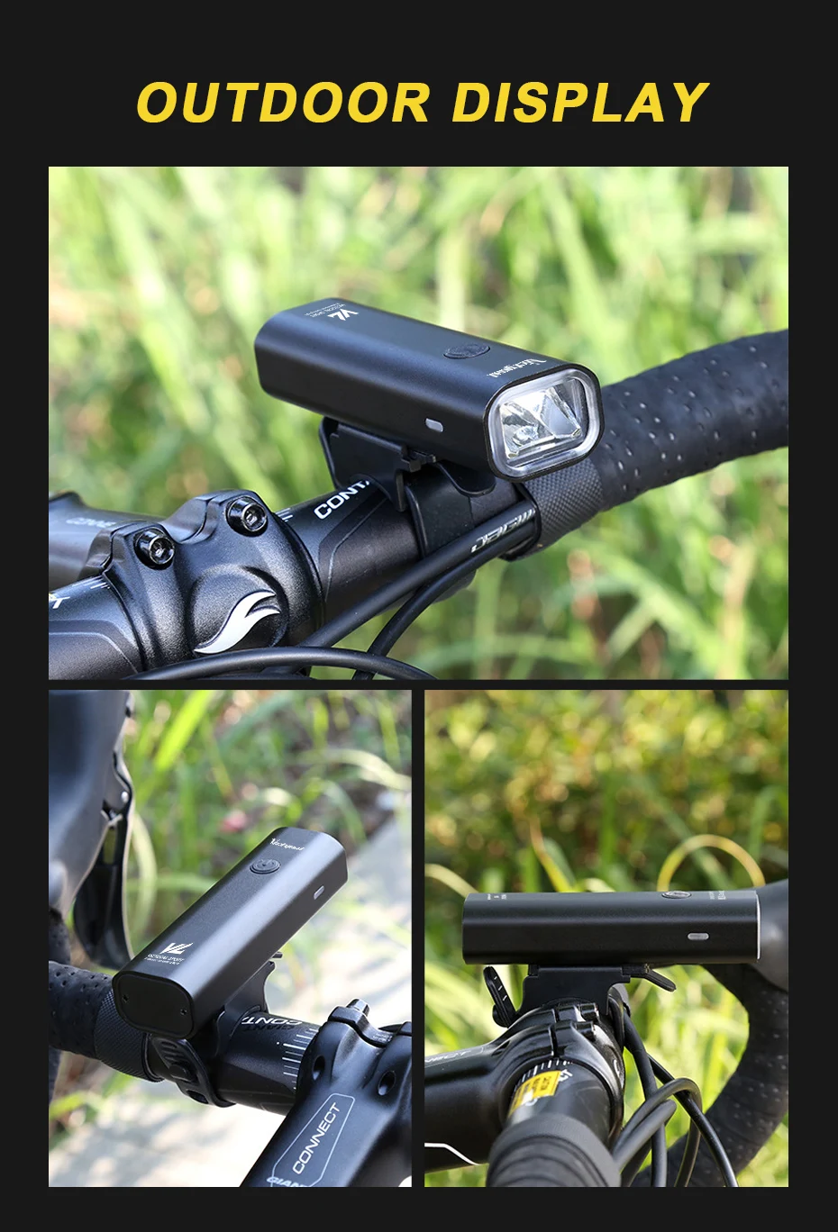 Clearance VICTGOAL Bike Light USB Rechargeable Front LED Waterproof Cycling Flashlight For Bicycle Lights Headlight Rear Taillight Sets 9