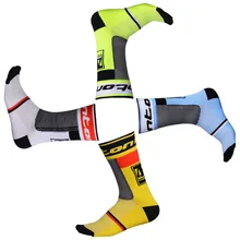 Для Мужчин велосипедные носки экипажа велосипед обувь четыре Цвет чулки стволом собственный защитить ноги дышащий влагу