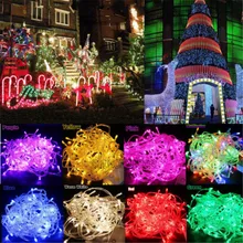 10M 100 LED Garland String Lights EU220V/US110V Waterproof Outdoor Christmas Wedding Xmas Party Decor Fairy String Light Lamp