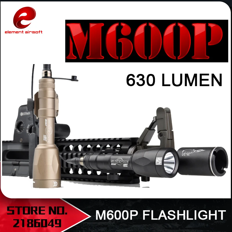 

Element Airsoft Tactical M600P Weapon Light Full Version For Rifle flashlight Super Bright 630Lumen EX362