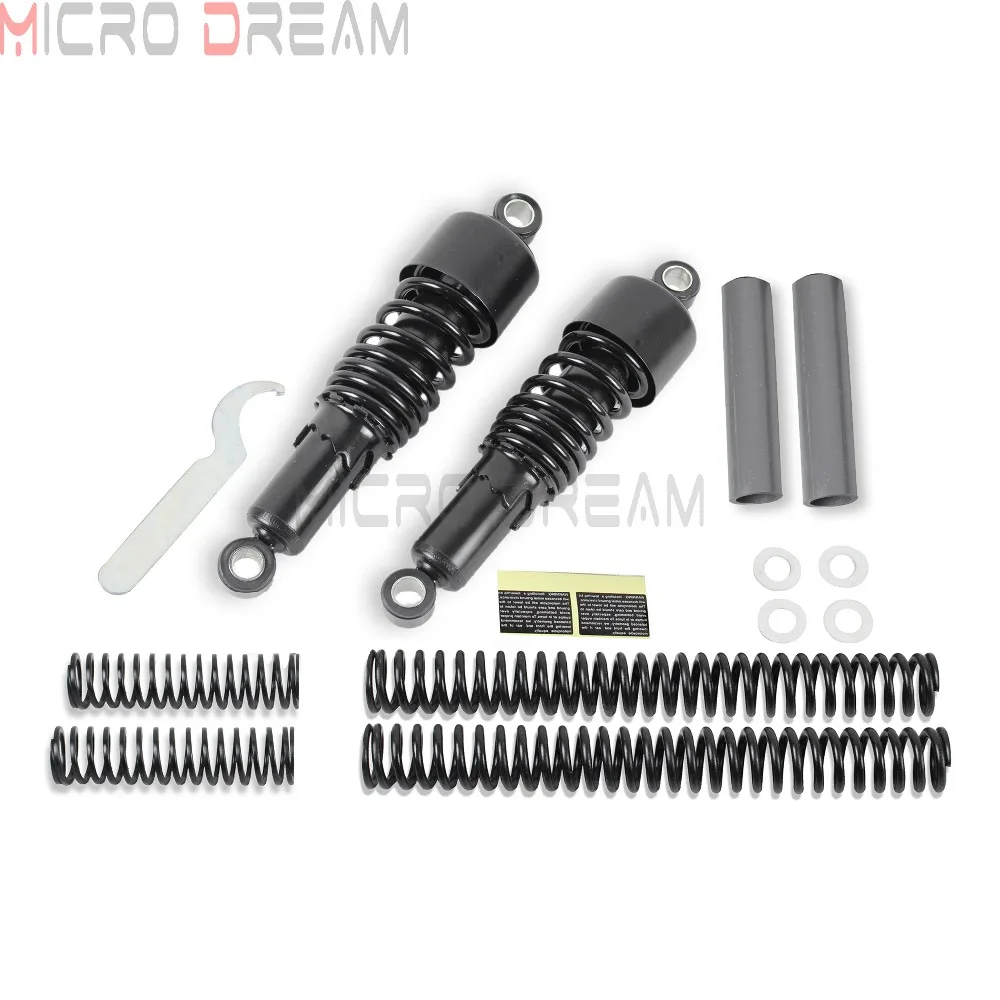 

Motorcycle Rear Shocks Absorber 267mm/10.5" Progressive Suspension Kit For Harley Dyna Super Glide FXD FXDB FXDC FXDX Low Rider