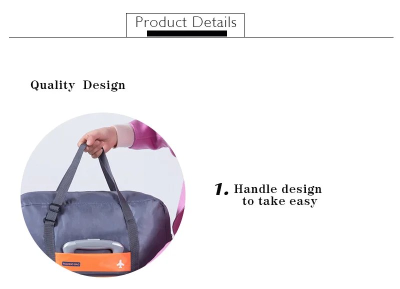 Fashion Portable Travel Luggage Pouch Waterproof Clothes Shoes Packing Organizers Case Suitcase Nylon Folding Bag Double Zipper