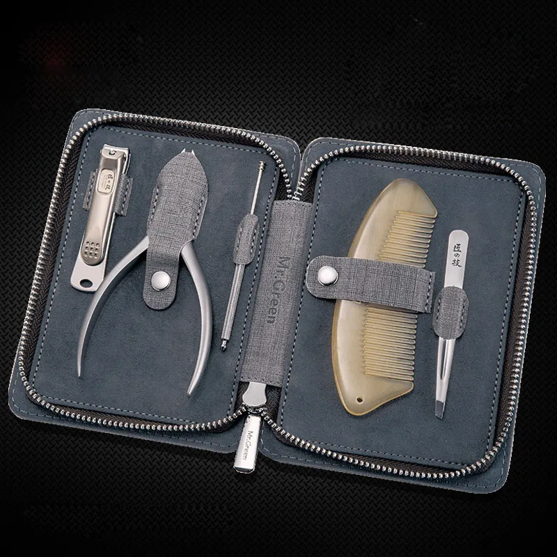 

MR.GREEN 2017 new product professional stainless steel nail tool set 5pcs/set complete manicure pedicure nail clippers scissors