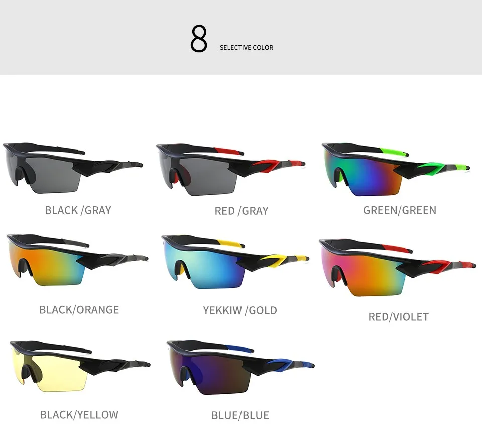 

Adults Outdoor Running Sunglasses UV400 Fishing Driving Eyewear Thin PC Lens Sport All Match Riding Goggles Cool Cycling Glasses