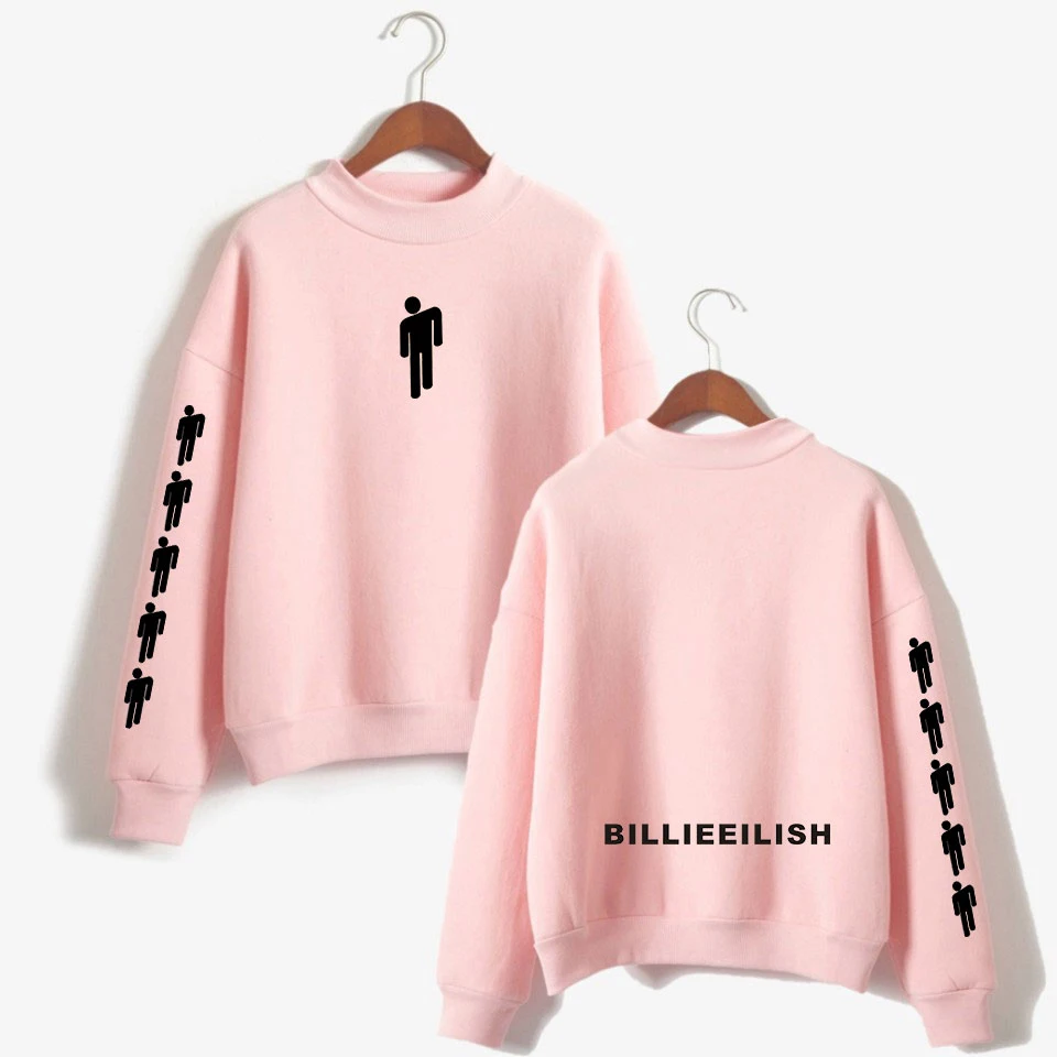  Billie Eilish Warm Turtleneck Sweatshirt Women Fashion printing Long Sleeve Sweatshirt Streetwear w