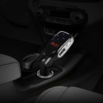 

MP16 Wireless Car Bluetooth Hands-free MP3 Player Dual USB Charger FM Transmitter AUX Input Digital Play FM Modulator Speakphone