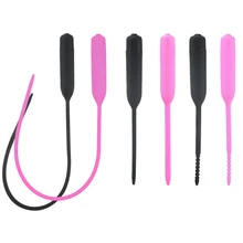 Vibrador para la uretra con sonido para hombres, masturbador masculino de silicona, tapón para el pene, dilatadores de sonidos uretrales, productos eróticos, Juguetes