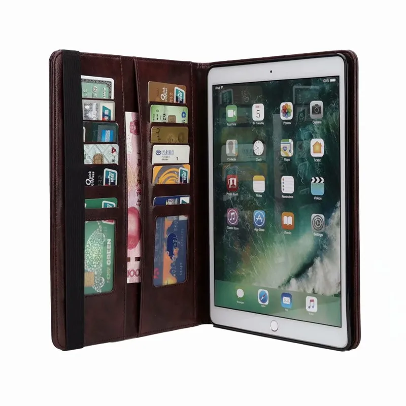 Роскошный деловой откидной Чехол для iPad Air/Air2/Pro 9 7/iPad 7 2017/2018 из натуральной кожи с