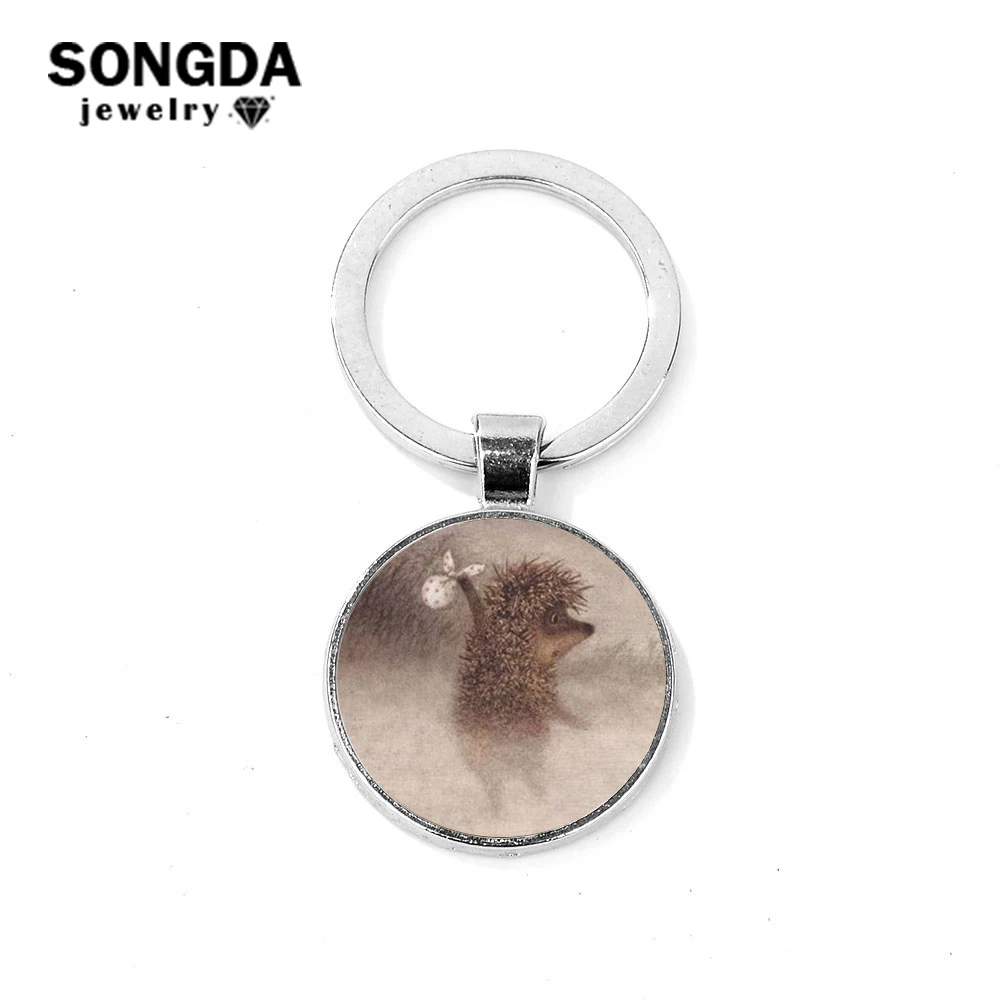 

SONGDA Cute Animal Keychain Hedgehog In The Fog Key Ring Bag Charm Purse Accessories Car Key Chain Fashion Keyring Jewelry Gifts