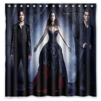 

Ian Joseph Somerhalder/Paul Wesley/Nina Dobrev Printed Waterproof Polyester Shower Curtain&Bath Curtain(Size 180X180CM)