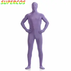 Высокое качество на Хэллоуин Карнавальный вечерние фиолетовый лайкра всего тела Spandex боди Зентаи для взрослых или детей Косплэй костюм