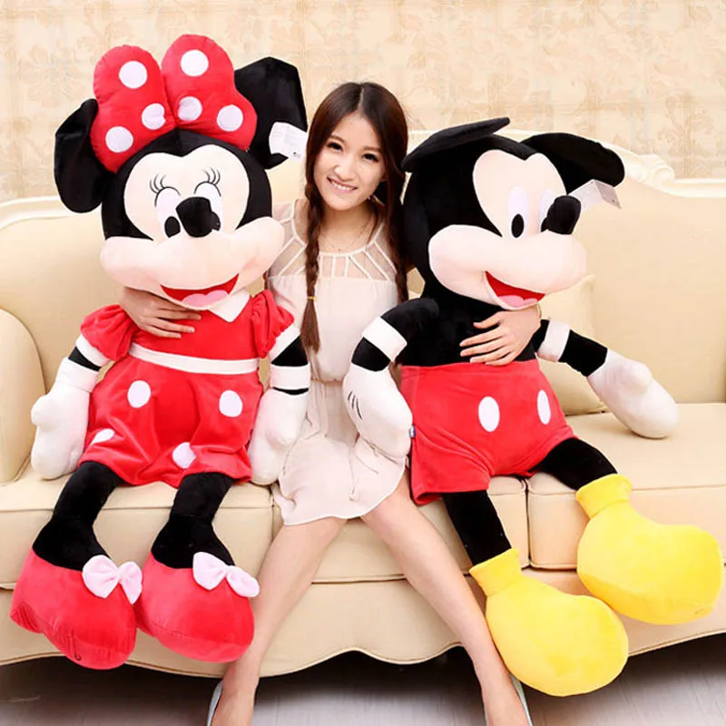 

Hot Sale 40-100cm High Quality Stuffed Mickey&Minnie Mouse Plush Toy Dolls Birthday Wedding Gifts For Kids Baby Children