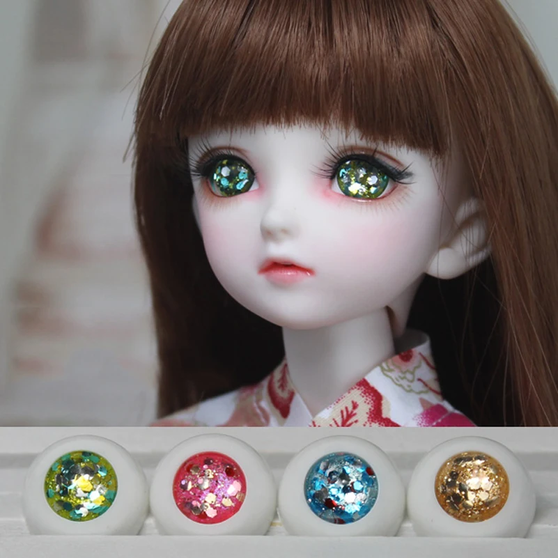 

Acrylic Starry Sky Fantasy SD DD BJD Doll Eyes For 14mm 16mm 18mm 1/4 1/3 1/6 Eyeball Eye Ball Half Round Doll Accessories