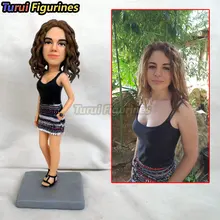 Статуэтки Turui, миниатюрная Статуэтка из полимерной глины, статуэтка жениха и невесты, топпер для свадебного торта, подарки на день рождения ручной работы