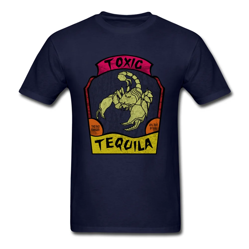 Toxic Tequila T-Shirt Funny Short Sleeve Funny Crewneck Pure Cotton Tops Shirts Design T Shirt for Men Lovers Day Toxic Tequila navy