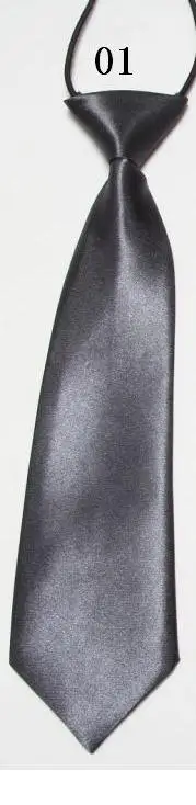 HOOYI бордовые детские галстуки, детские галстуки для шеи, однотонные галстуки ручной работы - Цвет: Темно-серый