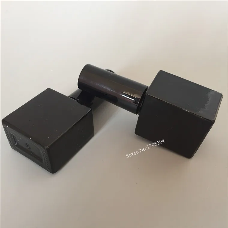 

DHL Free 100pcs/lot 10ml Empty UV Black Square Nail Polish Bottle &Small Brush Nail Art Container Glass Nail Oil Bottles