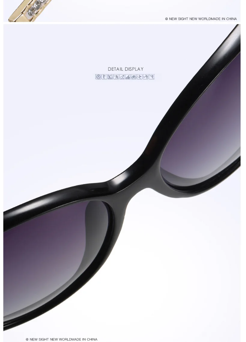 SIMPRECT поляризационные солнцезащитные очки больших размеров, женские высококачественные брендовые Стразы UV400, солнцезащитные очки для вождения, черные ретро солнцезащитные очки