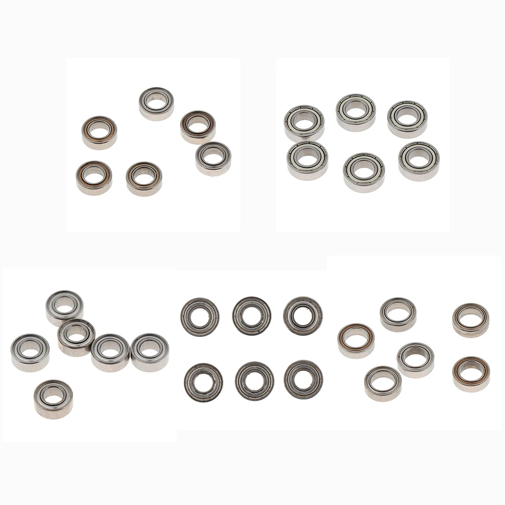 6pcs Double Shielded Ball Bearings Metal for HG P407 HG801 HG802 RC Trucks Accessories