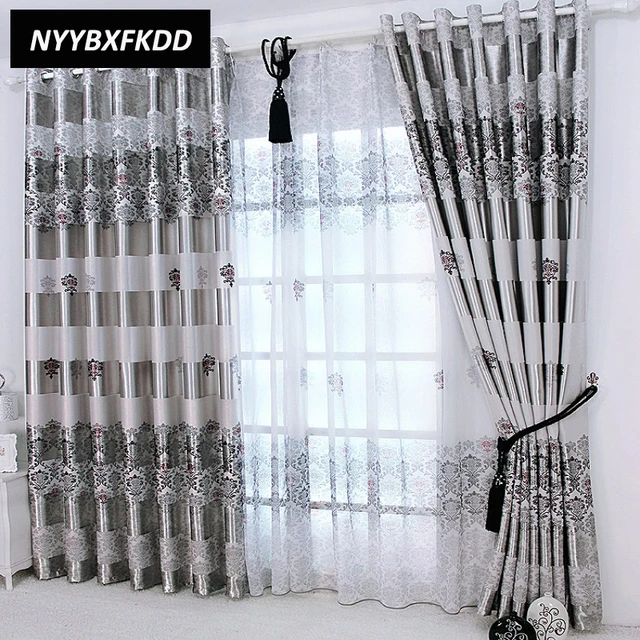 Gray Blackout Curtains For Windows D Europe Modern Elegant Gray Blackout Curtains For Windows D Europe Modern Elegant Le Printing Shade Curtain Living Room Bedroom