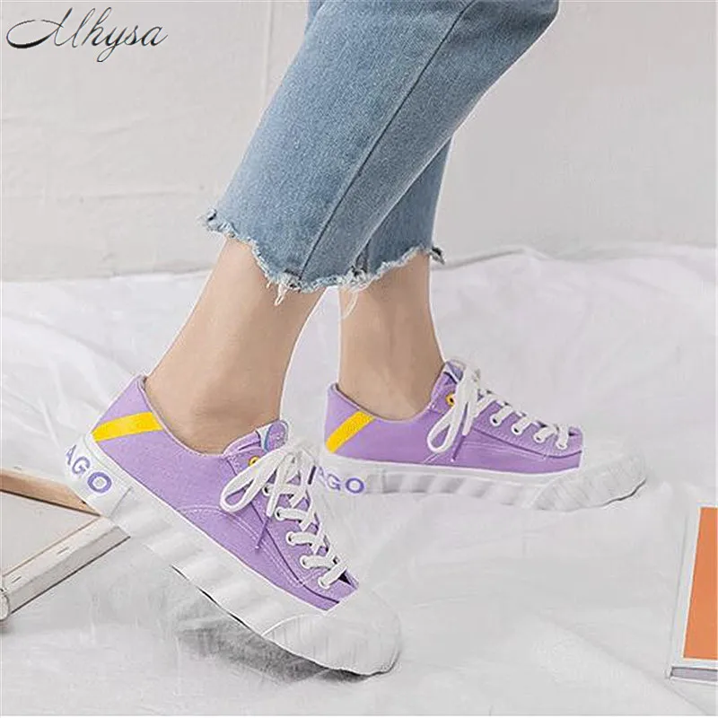 

Mhysa 2019 New Spring And Autumn Fashion Small White Shoes Women's Shoes Comfort Wild Solid Lace up Sneakers Casual Shoes L052