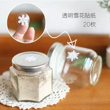 300 шт./лот рождественские наклейки Белый чашка для льда подарок запечатывание коробки наклейка выпечки посылка cake box украшения