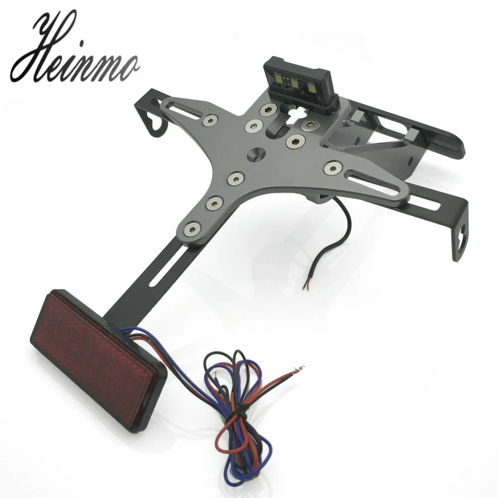 

7 Colors CNC Aluminum Motorcycle License Plate Frame With Led Indicator tail Light for YAMAHA TMAX 530 2012-2016 500 2008-2011