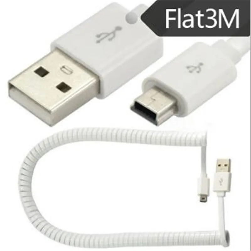 

USB cable Spring cable USB2.0 hard disk digital camera mobile phone data cable T-shaped line Coiled USB MP3-MP4