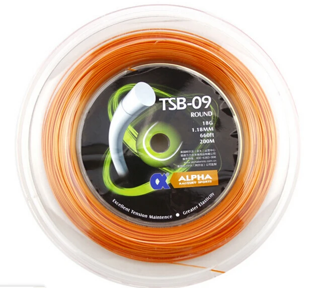 

Free Shipping Alpha TSB-09 Polyester tennis string roll 200 M