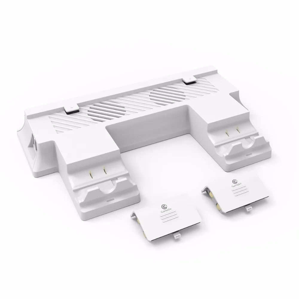 GameSir W60X610 Многофункциональная консоль подставка для Xbox One S, двойной контроллер зарядной станции и 2 usb порта, белый