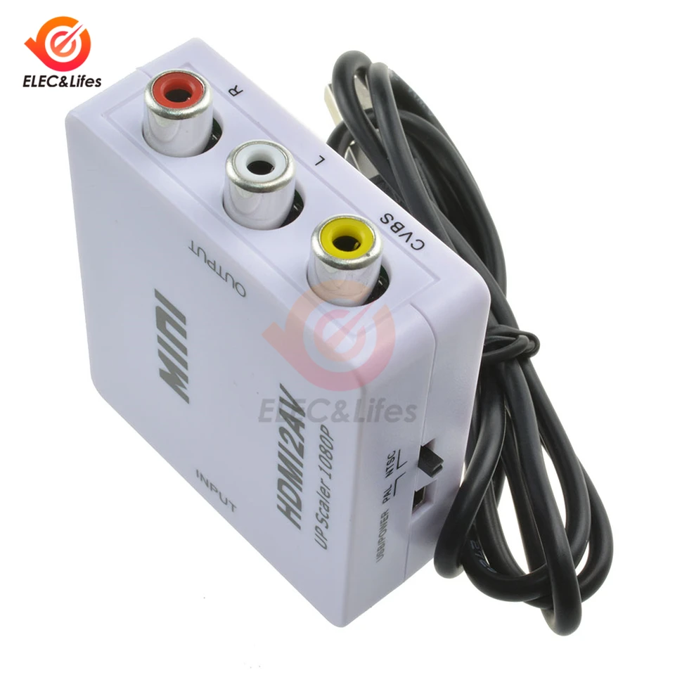 미니 0.5m HDMI to RCA AV 컨버터 HDMI to AV adapter For Android TV 스마트 박스 노트북  Chromecast for 480P NTSC/PAL HDMI2AV - AliExpress