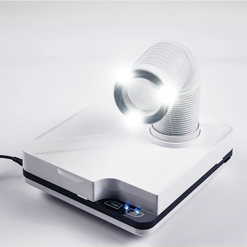 

Professional 60W/80W Nail Dust Collector Suction Dust Cleaner Retractable Elbow Design Fan Nail Vacuum Cleaner