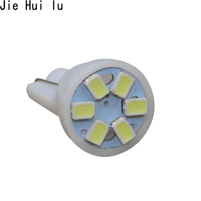 

1 piece white led T10 6 smd 6 leds 6 SMD 2835 car led 194 158 168 192 W5W 3020smd super bright Auto led car lighting wedge