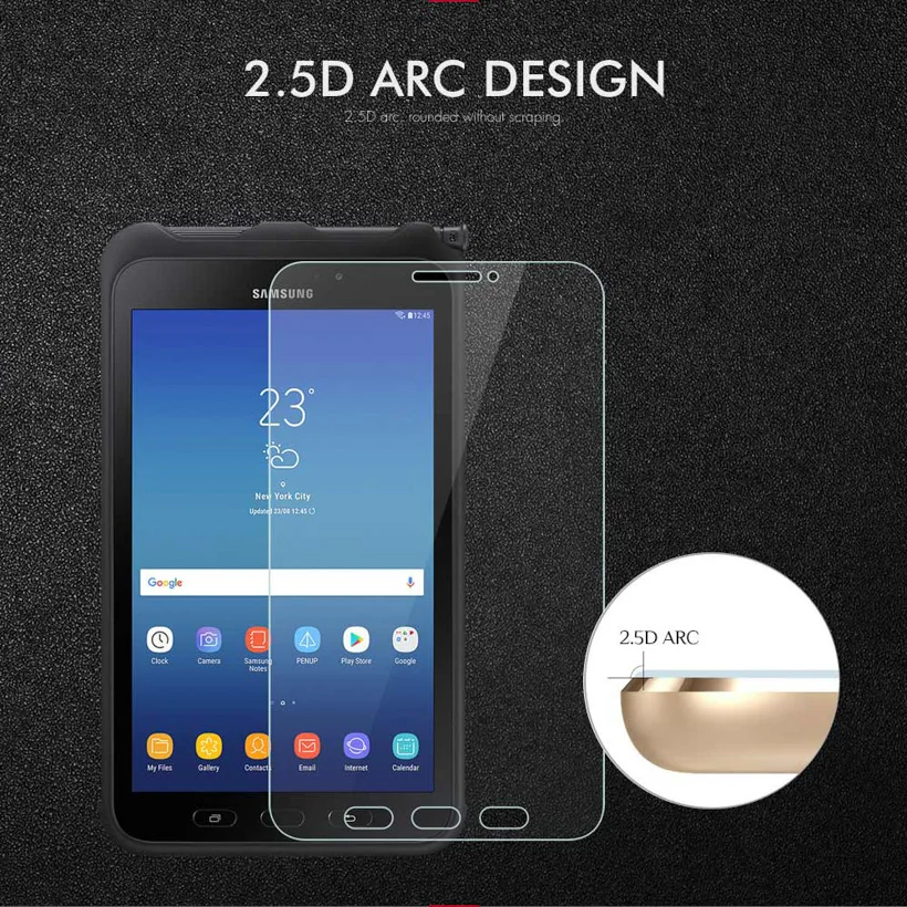 Vidro Temperado Protetor de Tela para Samsung Galaxy Tab Active 8.0 Polegadas Tablet 9h - Imagem 2