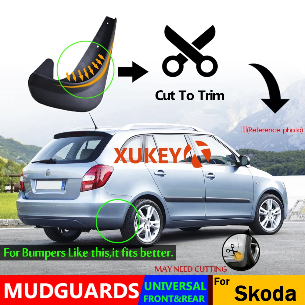 4 шт. Брызговики Передние Задние для Skoda Citigo Fabia Octavia Rapid Roomster Superb 2 3 Yeti