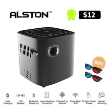 ALSTON Mini HD S12 projector 50ANSI lumens easy to carry home 1080P projector with battery
