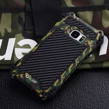 AMIRA Броня углеродного волокна металла Алюминий противоударный чехол для samsung Galaxy S8 S7 S6 Edge Plus протектор