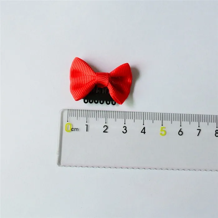 HTB1dyQ2JVXXXXcoXXXXq6xXFXXXC Cute 10-Pieces Solid Polka Dot Mini Bow Baby Hair Grips - 2 Styles