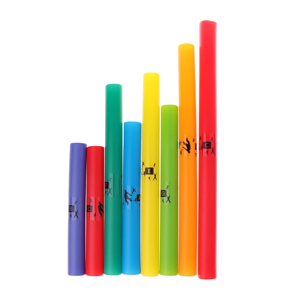 Finest Plastic C Major Diatonic Scale Set Percussion Tube for Kids Music Enlightment Toys Gift