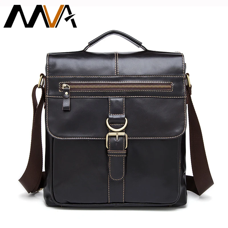 MVA Messenger Bag Men Leather Shoulder Bag Male Genuine Leather Crossbody Bags for Men top ...