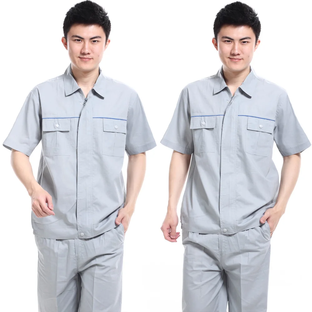 [10sets] protective clothing set male tooling uniform workwear thin men ...