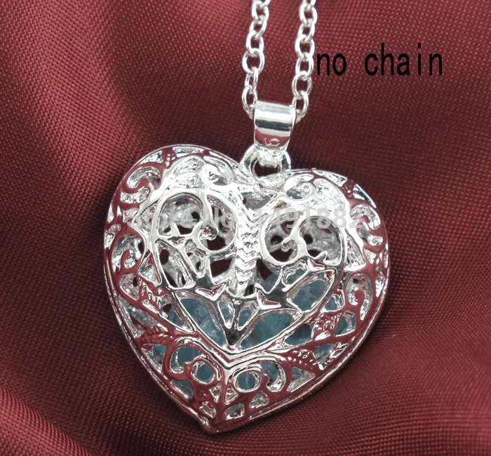 Silver Heart Pendant Necklace Jewelry Charm | Украшения и аксессуары