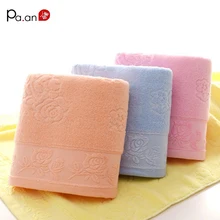 Rosa erwachsenen towel null twist garn rosen muster jacquard rechteck strand towel solide home hotel handtücher badezimmer produkte