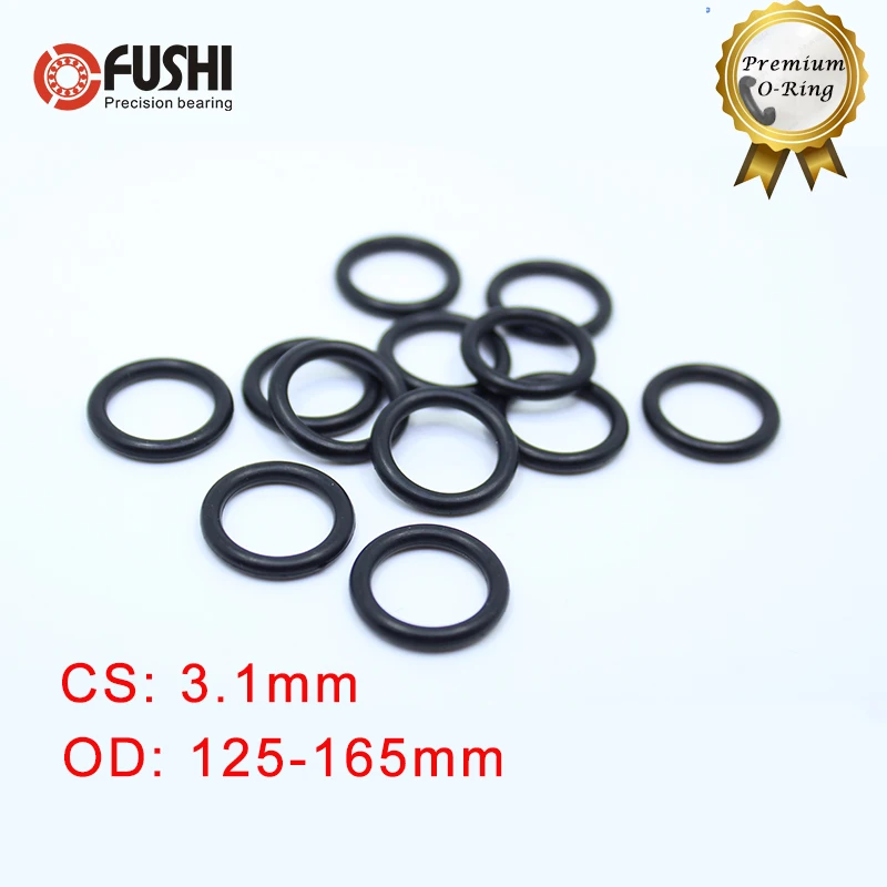 

CS3.1mm NBR Rubber O RING OD 125/130/135/140/145/150/155/160/165*3.1 mm 20PCS O-Ring Nitrile Gasket seal Thickness 3.1mm ORing