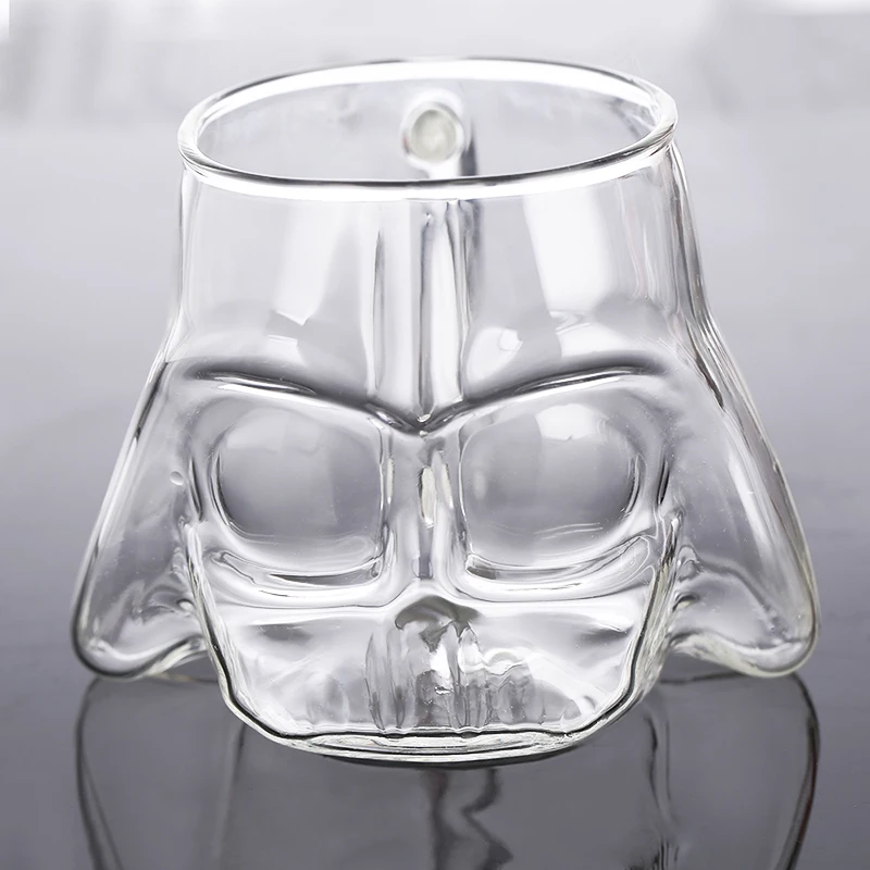 

150ml Star Black Wars Knight White Soldier Stereo Creative Surroundings Modeling Glass Mug Milk Cup Home Decoration Gift