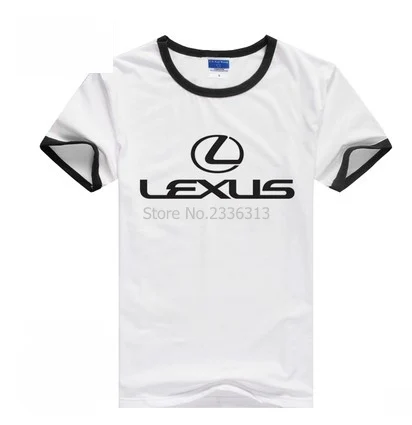 

Summer Car logo standard Lexus T-shirt cotton short-sleeved clothing customer white colour T shirt