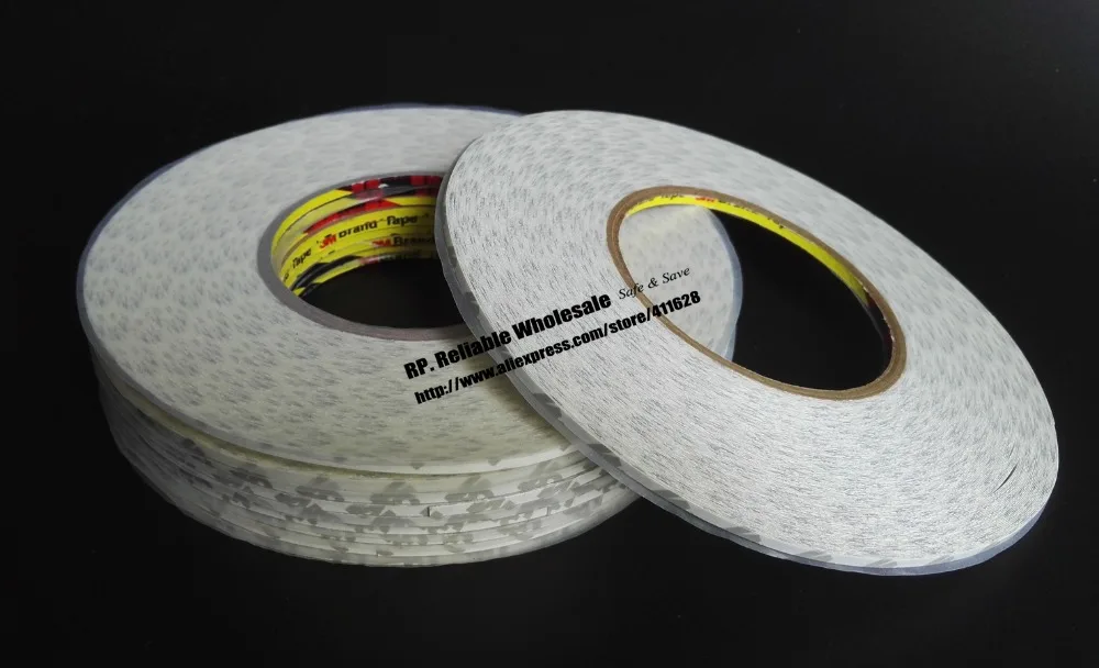 Promotion! 10 Rolls 4mm*50M 3M 9080 Double Sided Adhesive Tape for