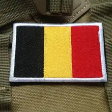 Бельгия бельгийский флаг Magic Стикеры крюк-петля бельгийский армейский флаг 3D вышивка Тактический военная Боевая нашивка знак